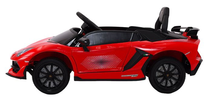 Macchina Elettrica per Bambini 12V con Licenza Lamborghini Aventador SVJ Small Rossa