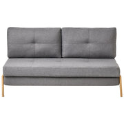 Divano Letto Tessuto colore Grigio Scuro Cuscini 2 Posti stile Scandinavo soggiorno