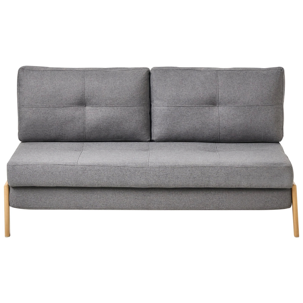 Divano Letto Tessuto colore Grigio Scuro Cuscini 2 Posti stile Scandinavo soggiorno