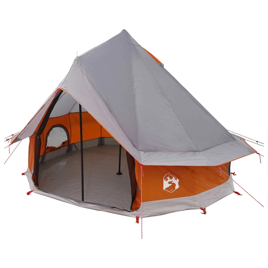 Tenda Tipi Grigio e arancione 250 x 250 cm Poliestere e Acciaio 42028721