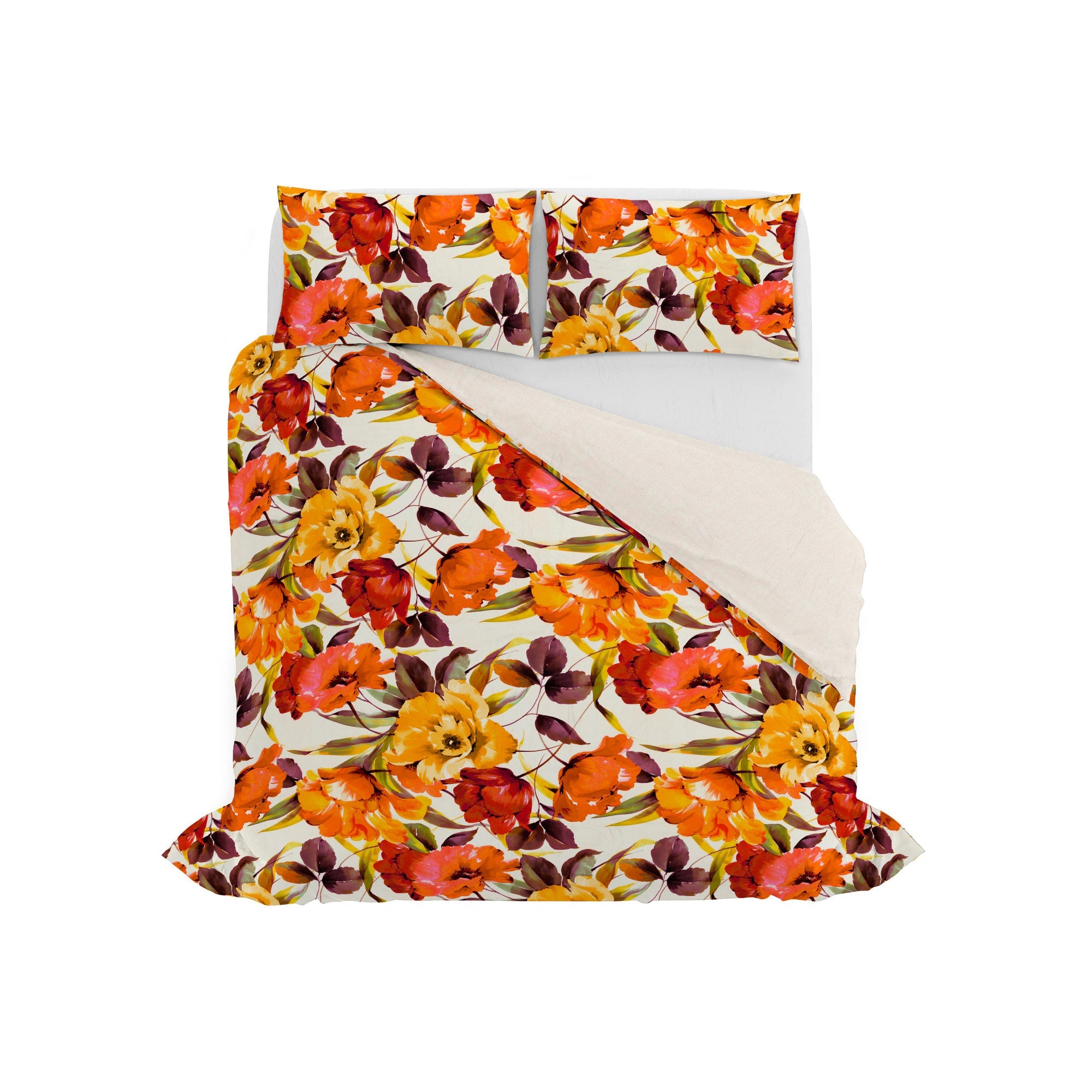 Copripiumino Matrimoniale con Federe Stampato in Puro Cotone Alba