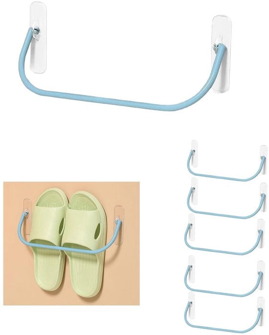 Wandschienario Opvouglabile - Wandschienario - Schienario per Scarpe Senza Fori - Appoggio per Asciugamani - Adatto per Bagno/Soggiorno - Pratico e Bello