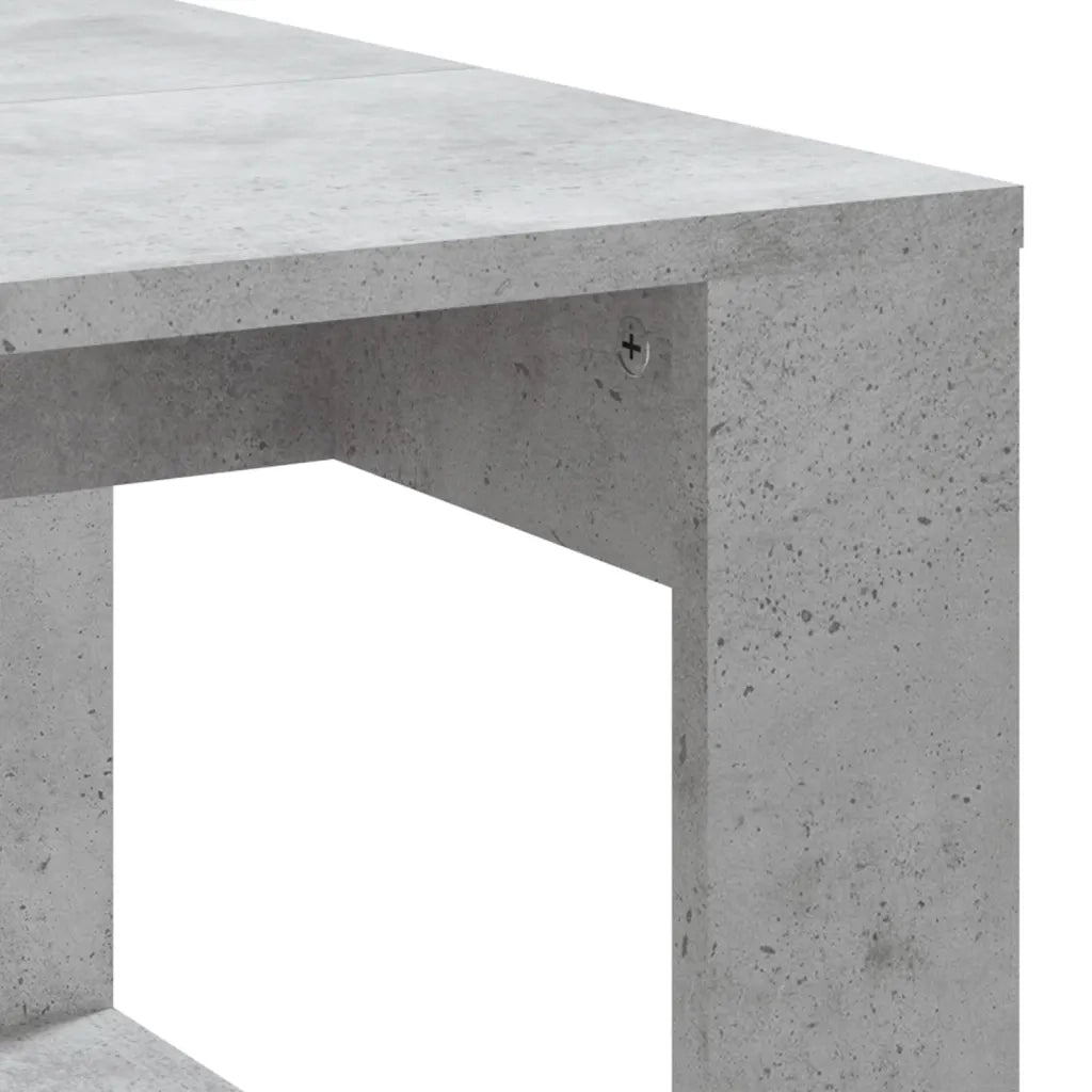 Tavolino Salotto Grigio Cemento 102x50x35 cm Legno Multistrato 823362