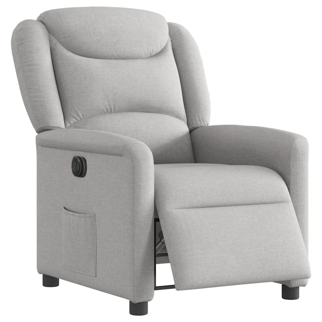 Poltrona Elettrica Reclinabile Grigio Nuvola in Tessuto 3303183