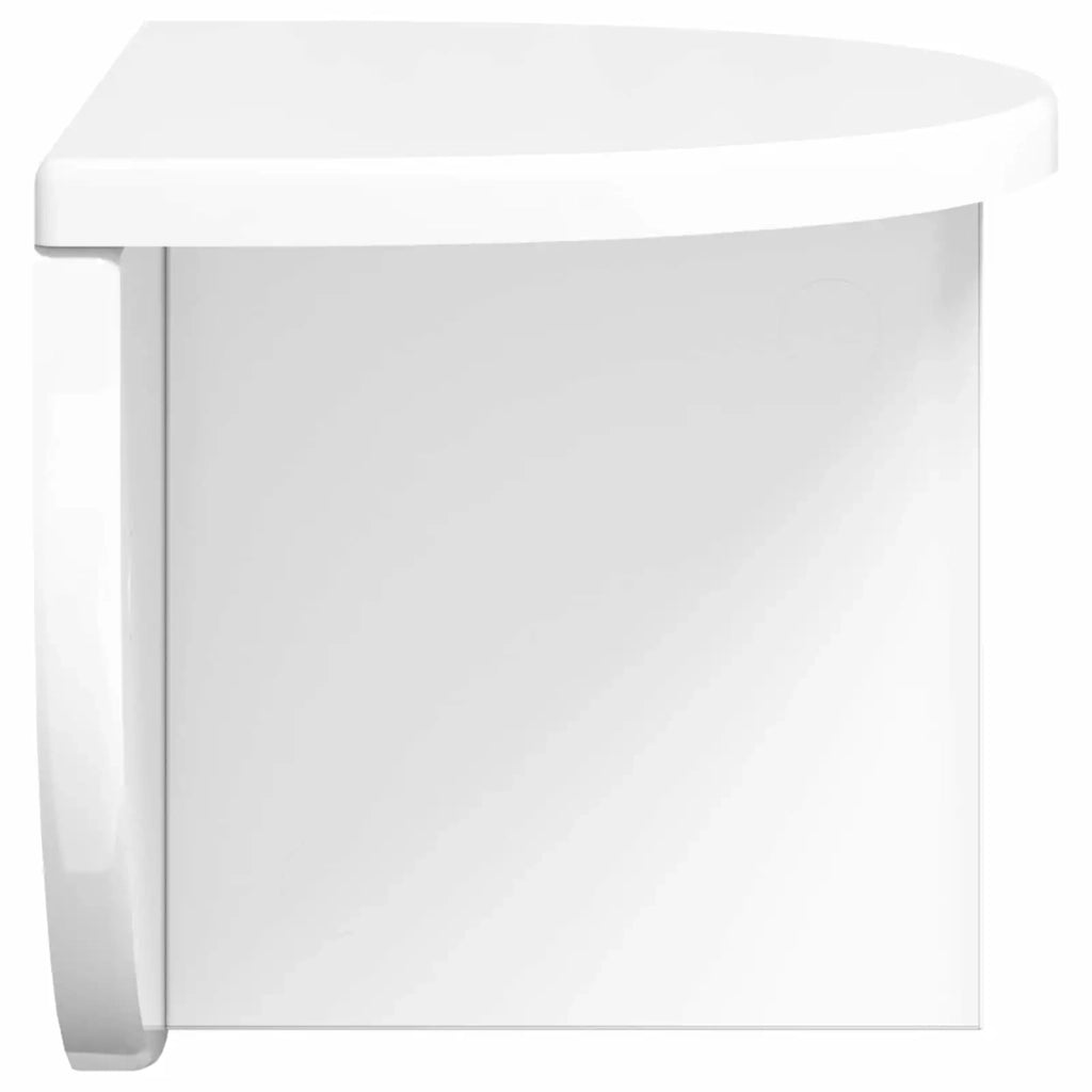 Scaffale da parete 2 pz Bianco Lucido 38 x 19 x 19 cm