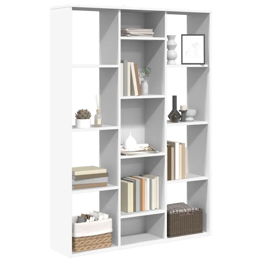 Libreria/Divisorio Bianco 100x24x140 cm in Legno Multistrato 800441