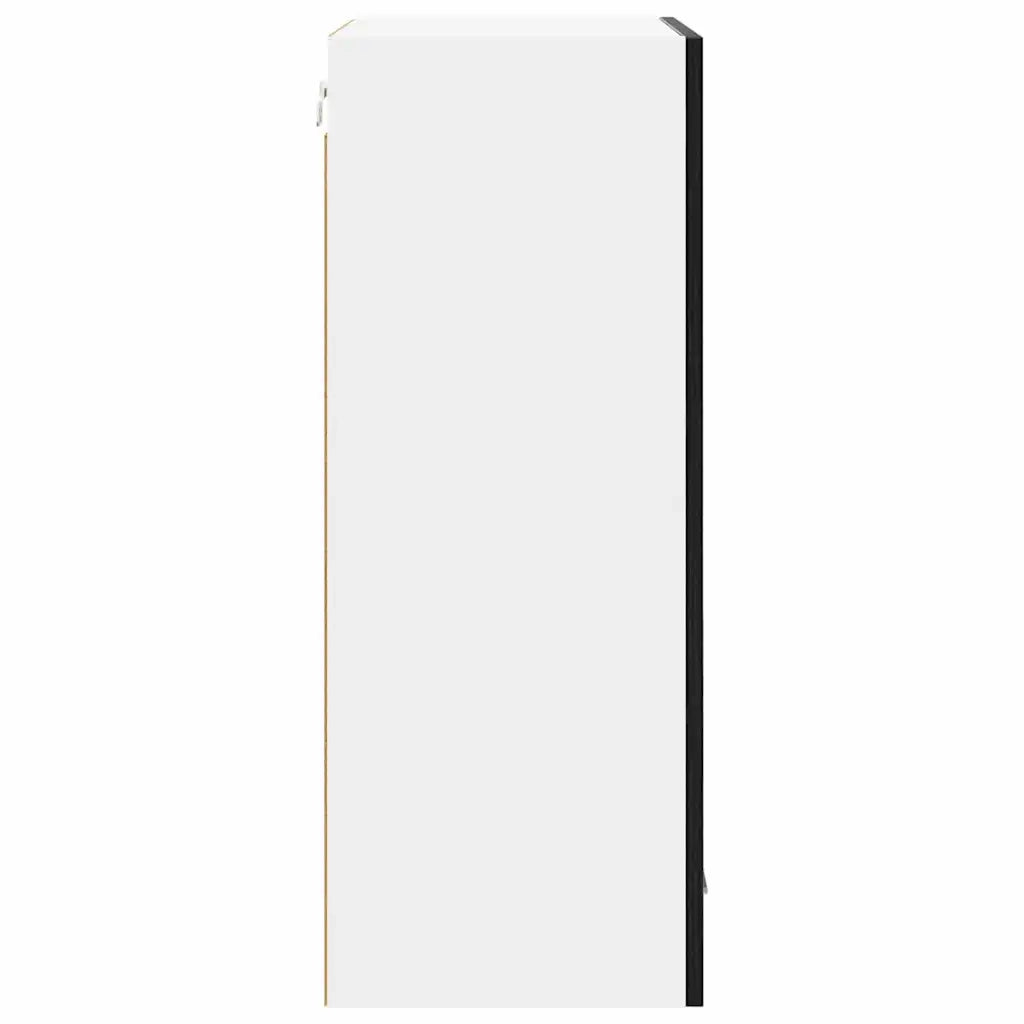 Armadio pensile con porta Rovere Nero e Bianco 50 x 31 x 80 cm 884267
