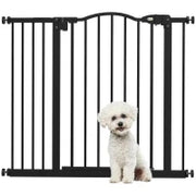 Cancellino per Cani Regolabile da 74-94 cm con Estensione, Montaggio a Pressione, Nero