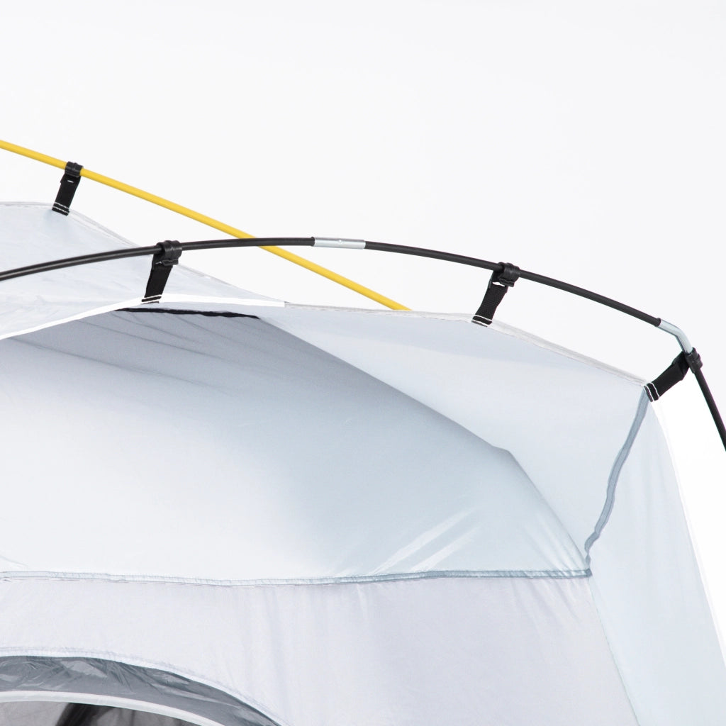 Tenda da Camping 4 Persone ¨C zephmum ¨C Grigio 200x200x150 cm