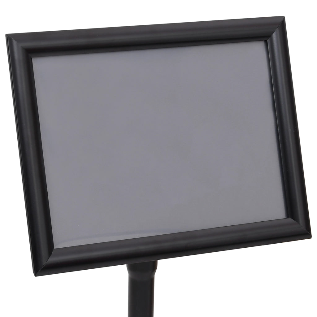 Supporti Pedestal A4 di 2 pz Nero Lega di Alluminio