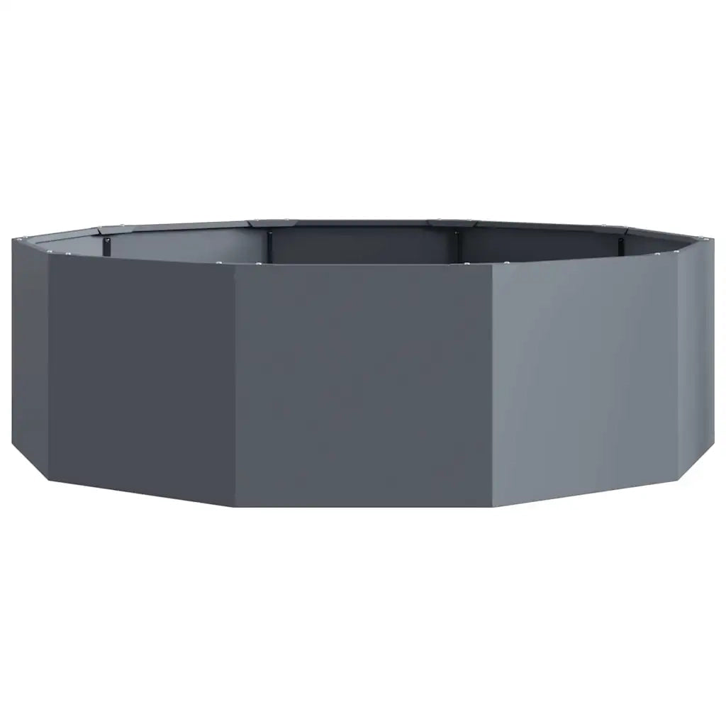 Fioriera Antracite 120 x 120 x 35 cm Acciaio