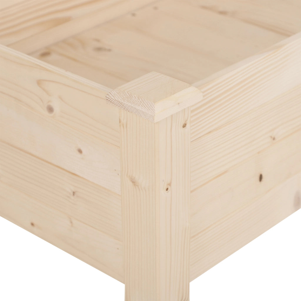 Letto da giardino elevato in legno ¨C zephmum ¨C 122.5x56.5x76 cm con tela non tessuta
