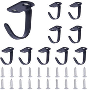Hanger per soffitto - Hanger nero in acciaio inossidabile - Ideale per piante e lampade - 10 pezzi - Acciaio inossidabile - Adatto per interni ed esterni - Decorativo