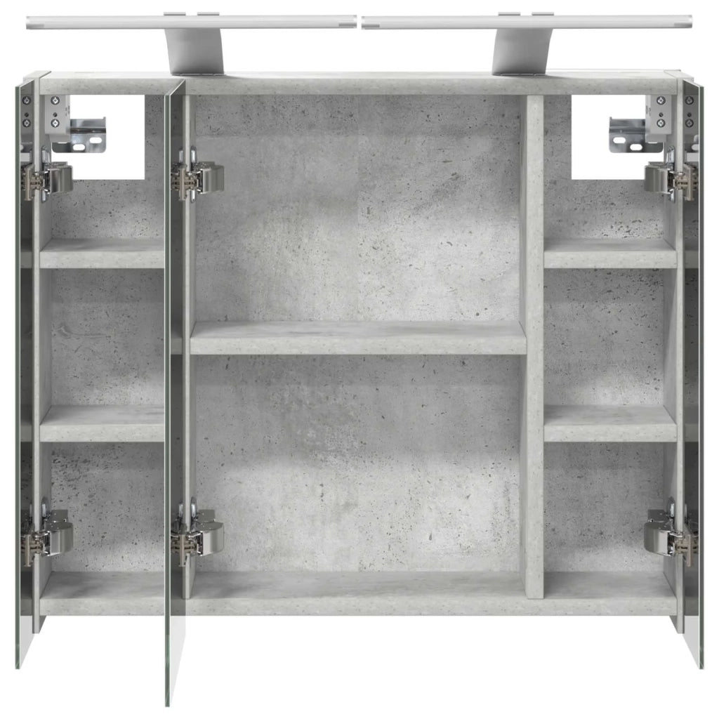 Mobiletto per specchio da bagno Grigio cemento