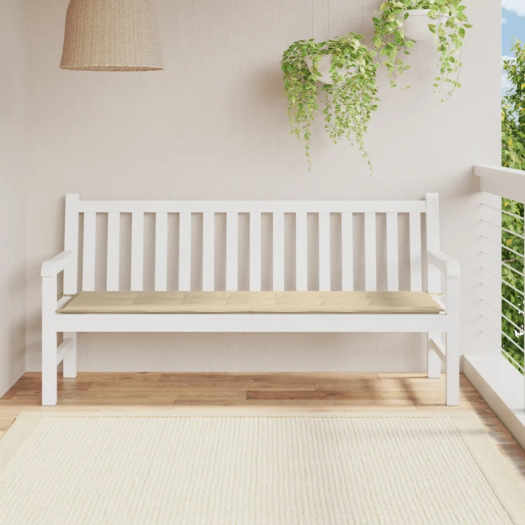 Cuscino per Panca-Cuscini per panchina Beige 180x50x3 cm in Tessuto Oxford