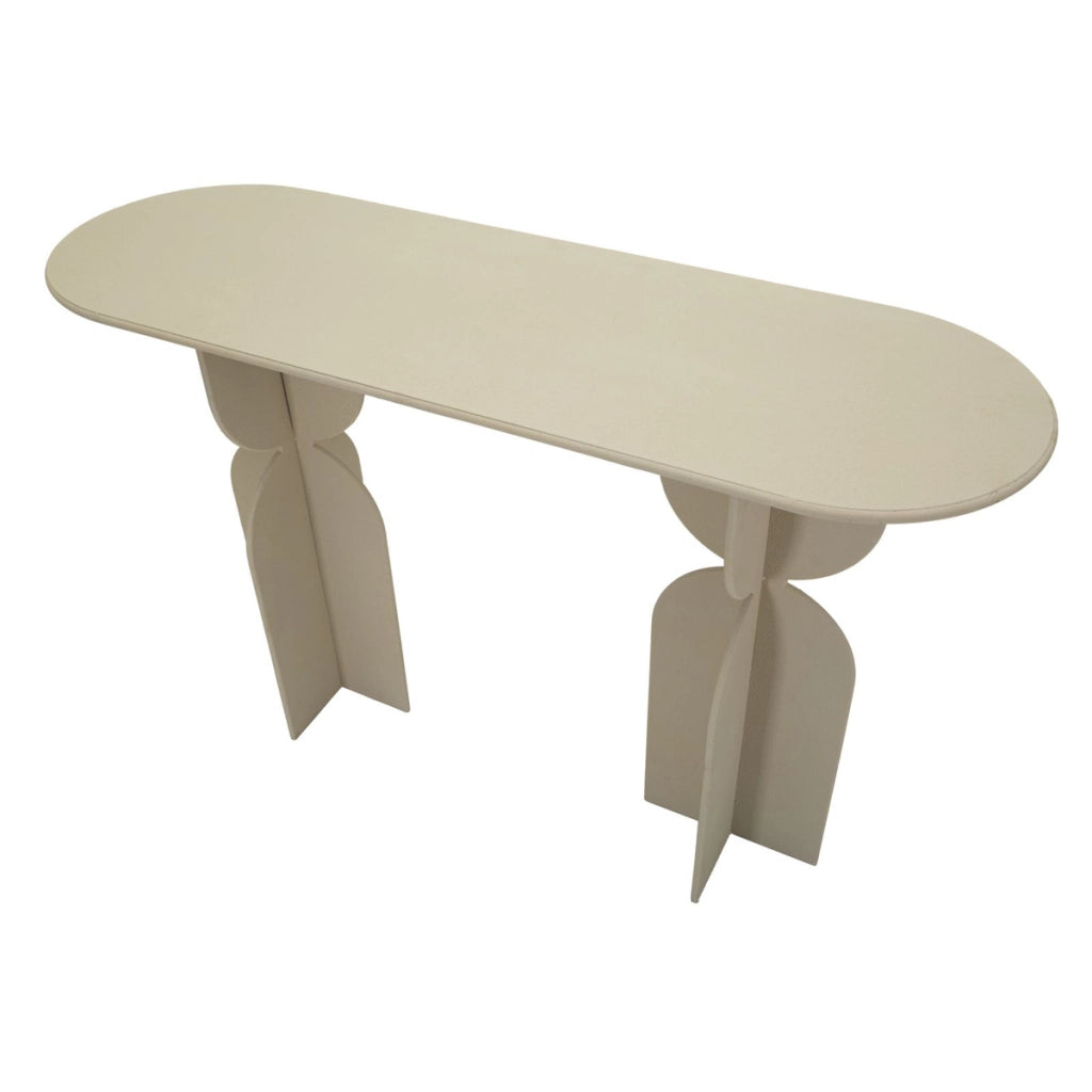 Console Dune in ferro color crema 120x40x75,5 cm