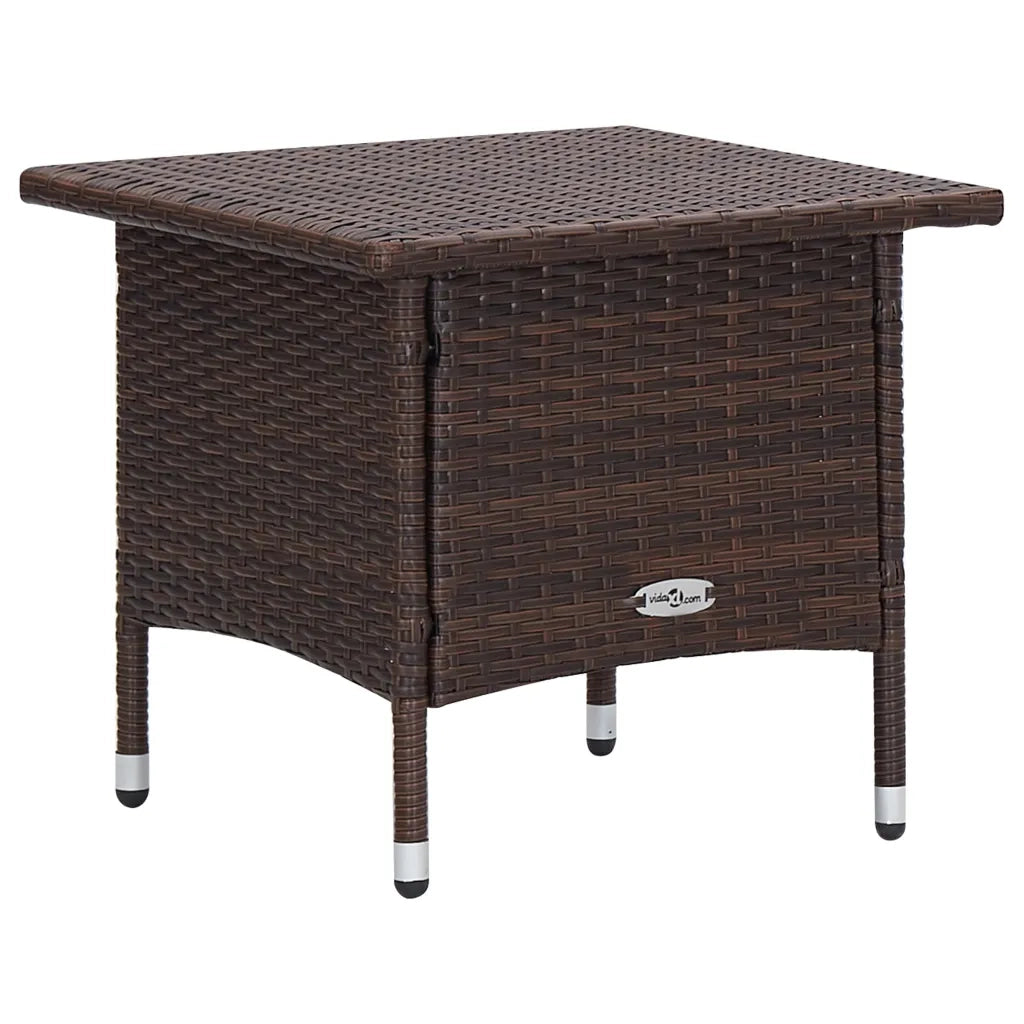 Set Divani da Giardino 3 pz con Cuscini in Polyrattan Marrone 3059372