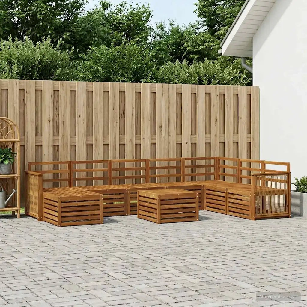 Set di divani da esterno 7 pcs Naturale 3384745