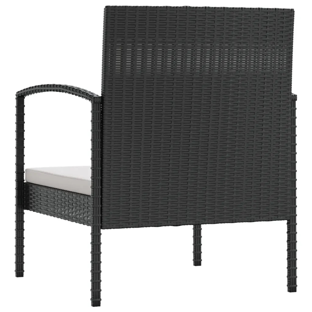 Set Divani da Giardino 8 pz con Cuscini in Polyrattan Nero cod mxl 40729