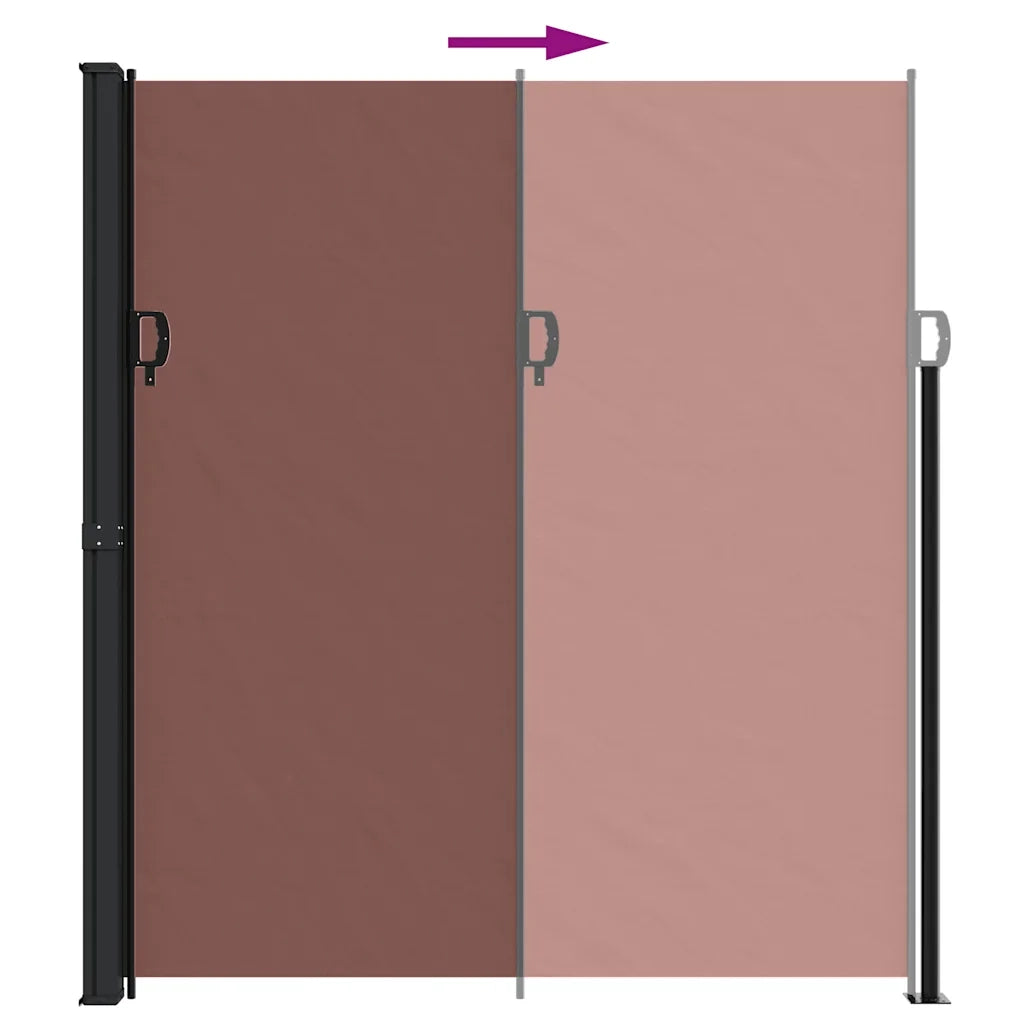 Tenda da Sole | Tenda parasole Laterale Retrattile Marrone 220x600 cm