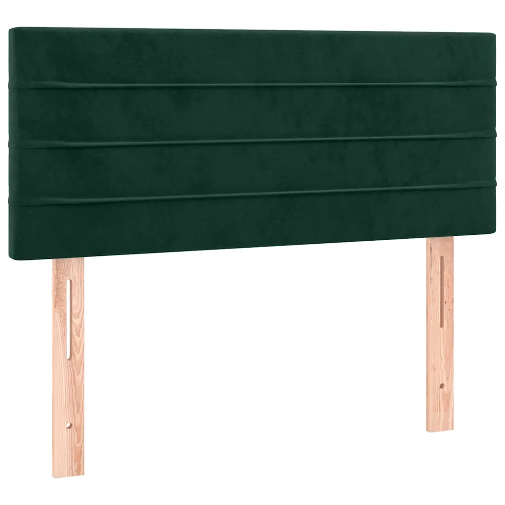 Giroletto a Molle con Materasso Verde Scuro 80x200 cm Velluto 3141332