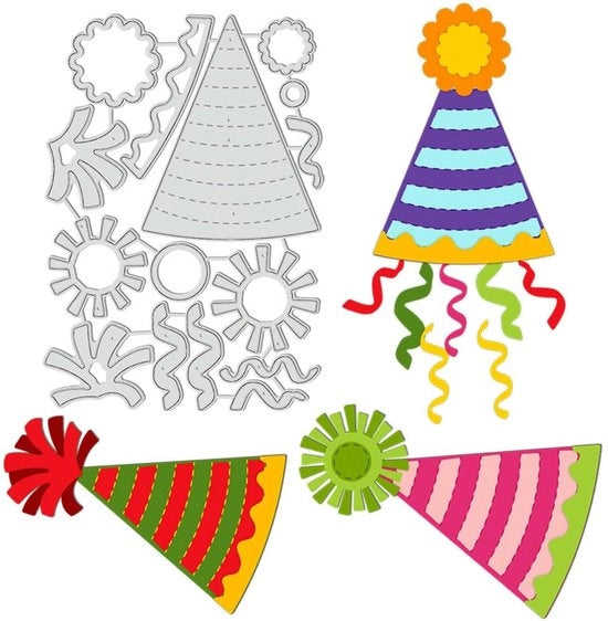 Malline per carta da taglio - Set di 7 stencils decorativi - per cartoleria - scrapbooking - embossaggio - acciaio inossidabile - stencil per tagliare
