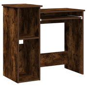 Scrivania | Tavolo da Ufficio Mensole Rovere Fumo 84x40x78 cm Legno Multistrato