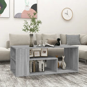 Tavolino da Salotto-Tavolino da soggiorno-Tavolo grigio sonoma 100x50x40cm Legno Multistrato 661223