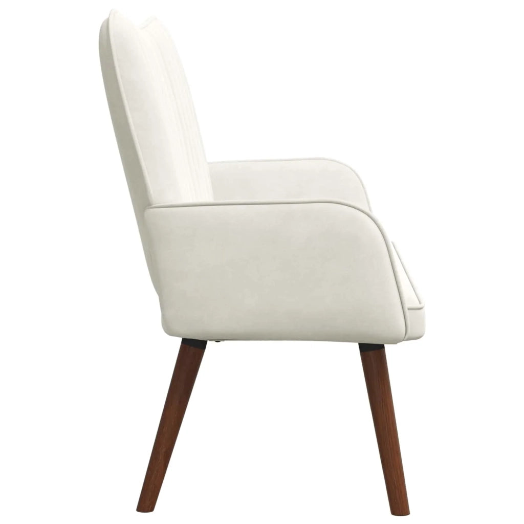 Sofa a Due Posti Crema 115 x 61 x 87 cm Velluto