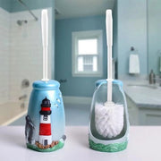 Set di spazzole per il bagno compattibile, innovazione per il bagno, regista di spazzole per il bagno cartoon, torre di guardia per la spazzola per il bagno, set di spazzole per il bagno in cera, blu