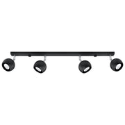 Lampada LED Bittersweet Shimmer Oculare a 4 punti in acciaio nero da 80 cm