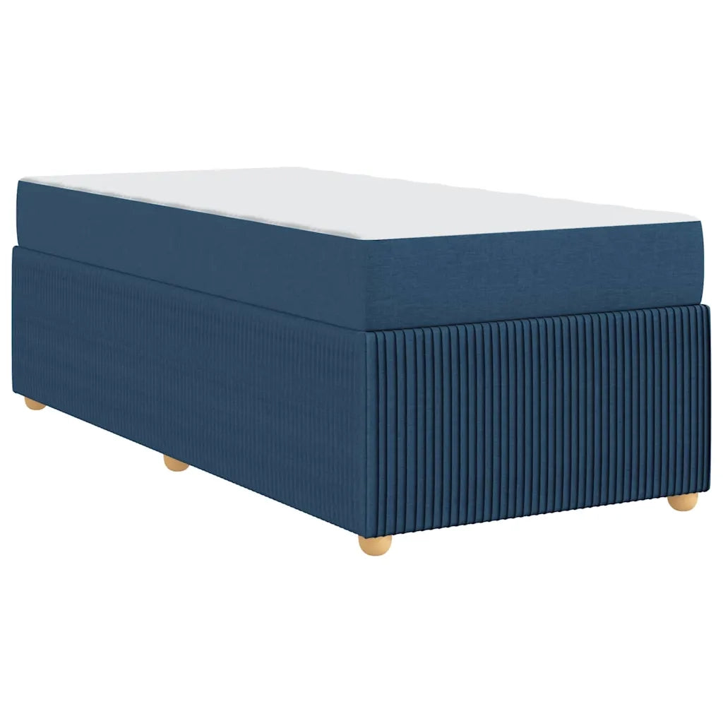 Struttura del letto con materasso Blu 100 x 200 cm Tessuto