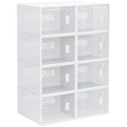 Scarpiera modulare in plastica trasparente 25x35x19 cm， 8 scomparti