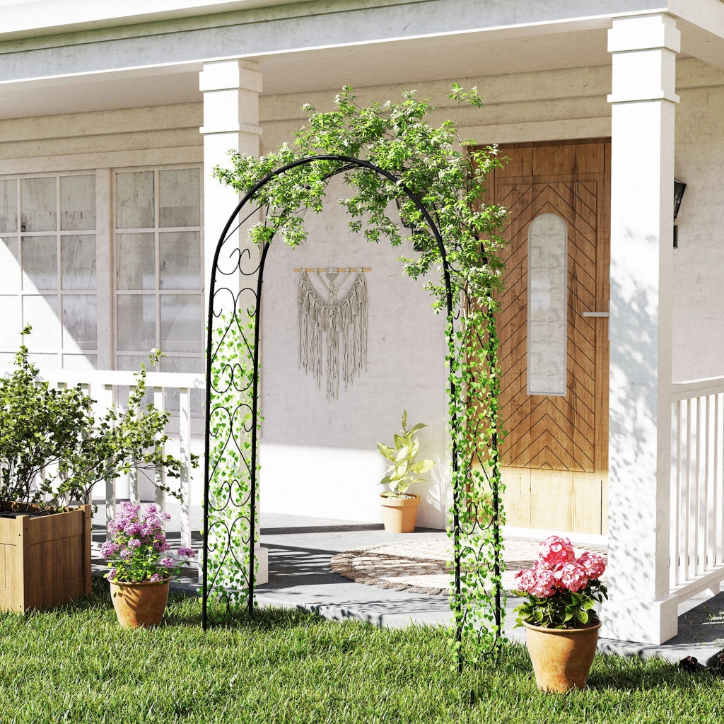 Arco da Giardino Vintage ¨C Zephmum ¨C Nero 125x37x230 cm