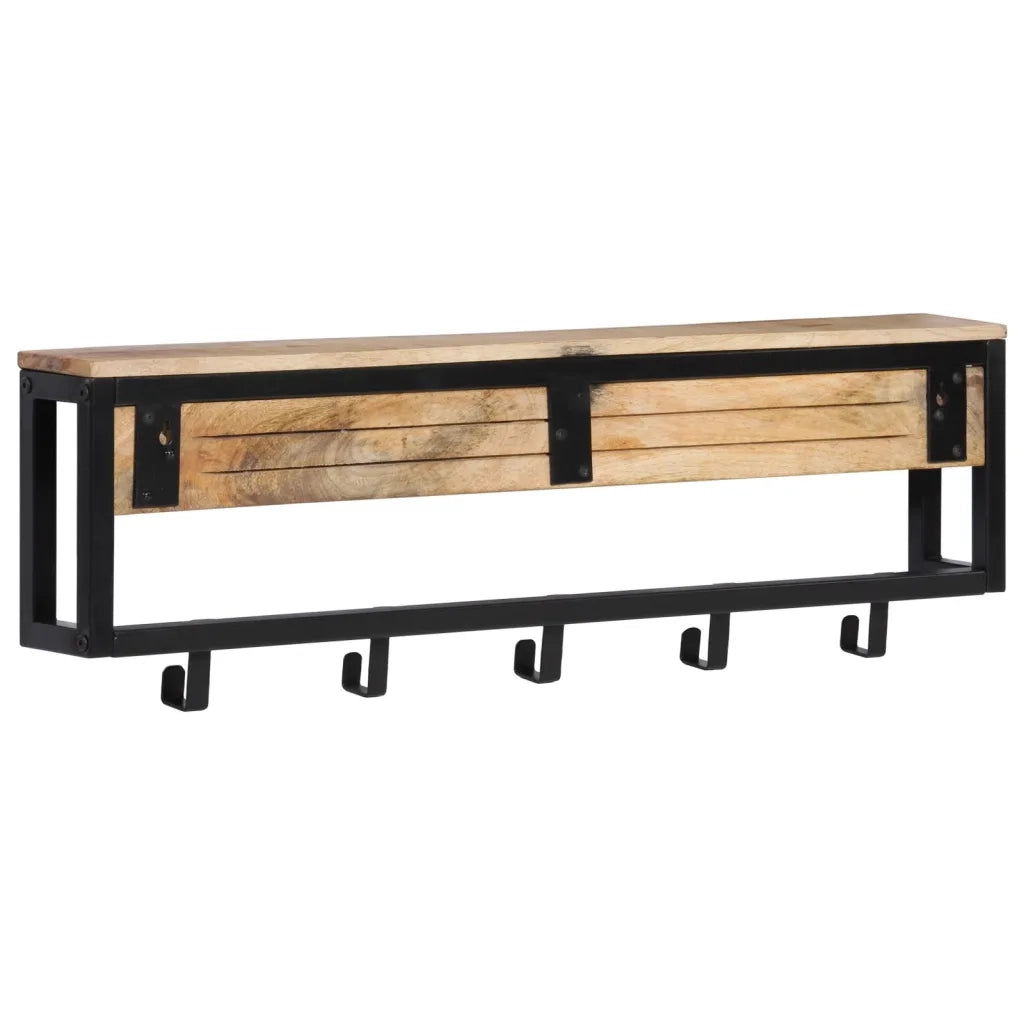 Appendiabiti 87x10x27 cm in Legno Massello Grezzo di Mango CFW8051367