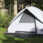 Tenda Campeggio a Cupola 2 Persone-Tenda per Escursionismo Bianca Tessuto Impermeabile 775899