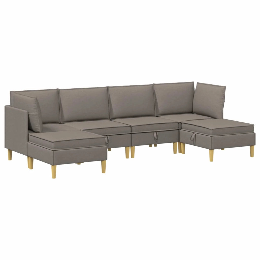 Set di divani modulari con spazio di archiviazione 6 pcs