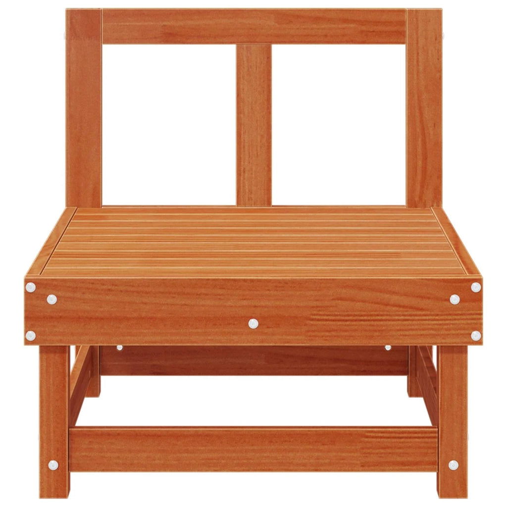 Divano Medio da Giardino Legno di pino massiccio Marrone Cera 865441