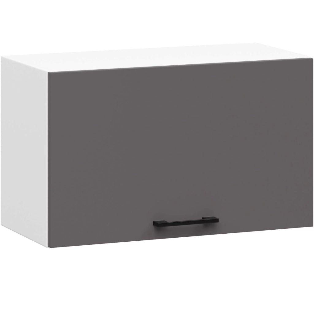 Mobile da cucina pensile sotto cappa sistema AKORD OLIWIA Bianco 60 cm 1 anta inserto frontale Grigio Grafite 60x30x29 cm
