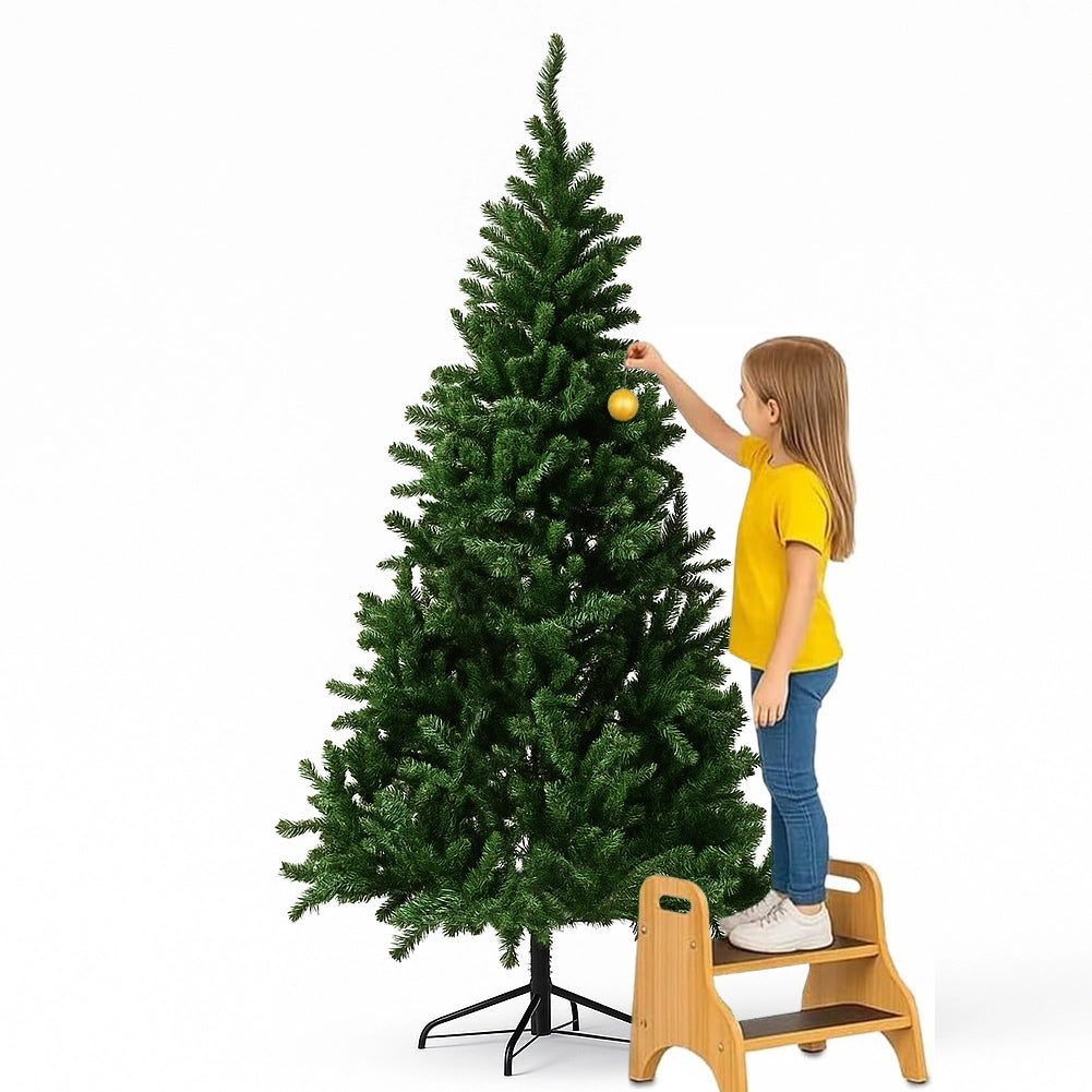 Albero di Natale Verde Monte Saturno 210 cm e 1037 Rami Decorazione Natalizia