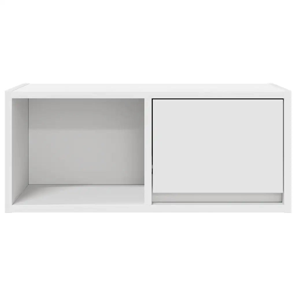 Mobili TV a Parete 2pz Bianchi 60x31x25,5 cm Legno Multistrato 861437