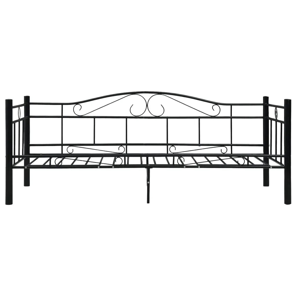 Telaio Divano Letto Nero in Metallo 90x200 cm