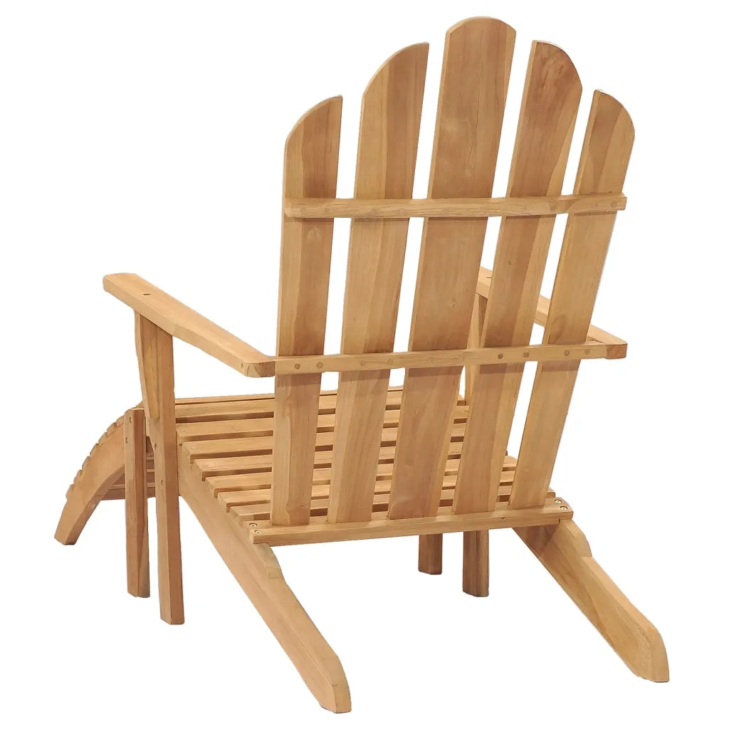 Sedia da Giardino Adirondack con Poggiapiedi Massello di Teak 316165