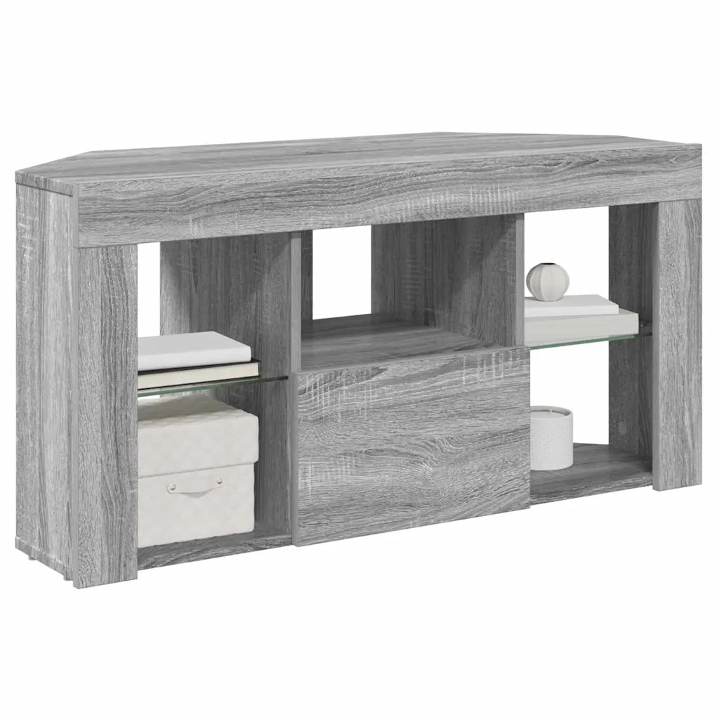 Mobile TV LED Angolare Grigio Sonoma 100 x 40 x 50 cm 889801