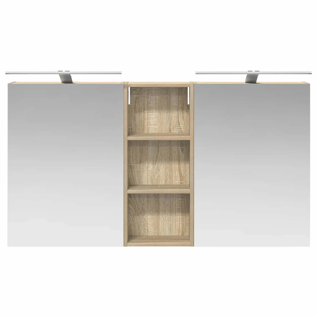 Set di Armadi da Bagno con lo scaffale 3 pcs 130 x 14,5 x 70 cm