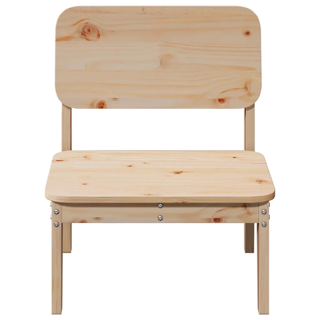 Sedie da Giardino 2pz 60x52,5x72 cm Legno Massello di Pino