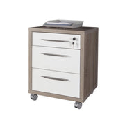 DISEGNO CASSETTIERA 3 CASSETTI 45X48,5X63 I ROVERE BIANCO- COMPOSAD- 1,0 pz