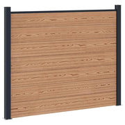 Pannello di Recinzione WPC e Alluminio Marrone 42039064