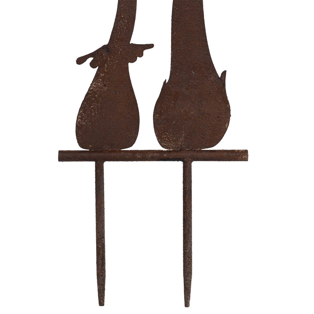 decorazione in metallo marrone 34x1x55h cm
