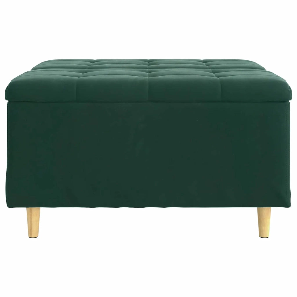 Pouf contenitore Verde Scuro 80 x 80 x 45 cm Velluto